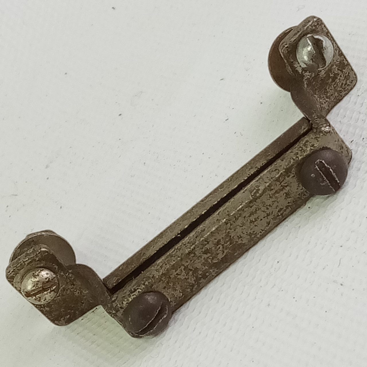 Leedy/Ludwig Snare Drum Butt Plate 1 7/8"Nickel Half-Circle Clamp-Bar Vintage20s — main photograph