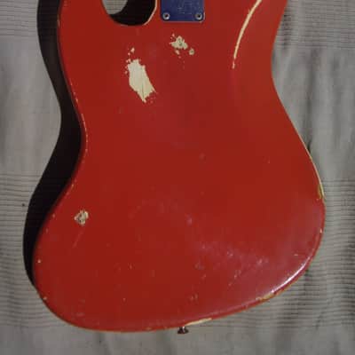 Fender Jazz Bass 1966 - Fiesta Red Matching Headstock image 20