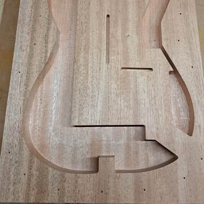 Shepard Custom Guitars Custom Telecaster Body Semi-hollow Backroute Quilted Maple Top On 1pc Mahagony 2023 - Unfinished image 8