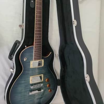 Mitchell MS470 Mahogany Body Electric Guitar Denim Blue Burst - Soft case included image 3
