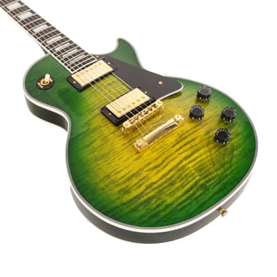 Gibson Custom Shop Les Paul Custom Iguana Burst Gloss Made 2 Measure 2025 Repaired image 7