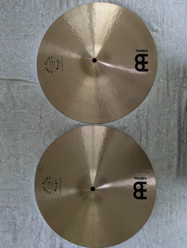 Meinl 15" Pure Alloy Traditional Medium Hi-Hat Cymbals (Pair) 2017 - Present - Traditional image 1