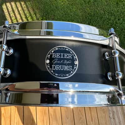 Beier 1.5 Steel 4x15 snare drum 2018 - Black image 1