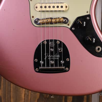 Fender Custom Shop '64 Jaguar Journeyman  Faded Aged Burgundy Mist Metallic image 4