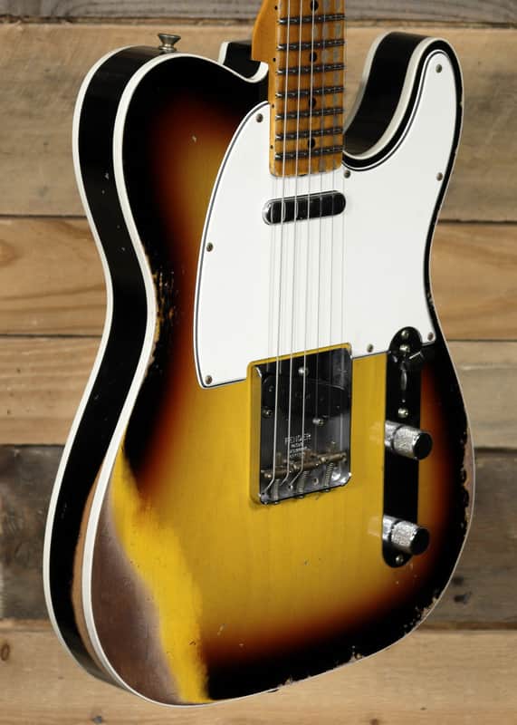 Fender Custom Shop 1965 Telecaster Custom Heavy Relic Faded 3-Color Sunburst w/ Case image 1