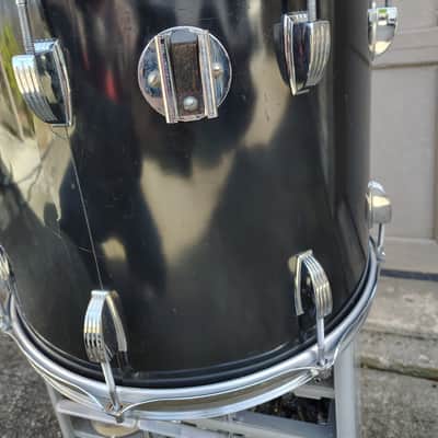 Ludwig 15"(Diameter)x12" (Depth) 3 ply with Inner Rings Tom 1970's - Black Wrap image 7
