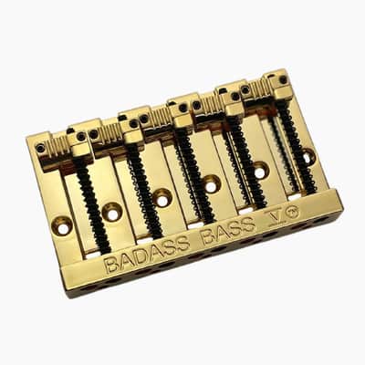 Leo Quan Badass V 5-String Bass Bridge - Gold image 1