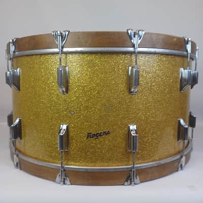Rogers 14x28"Dayton Holiday Bass Drum Virgin Gold Sparkle 60s Pre-Powertone Ohio image 1
