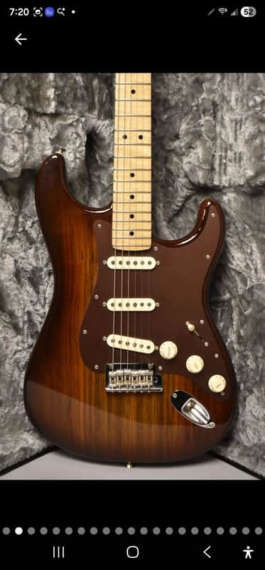 Fender Limited Edition Exotic Collection Shedua Top Stratocaster 2017 Shaded Edge Burst image 1