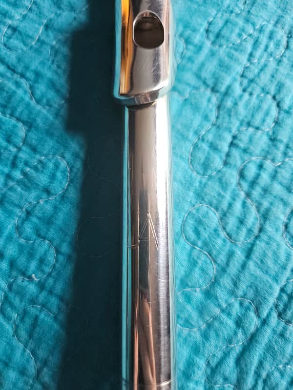 Artley Stirling Silver Flute Open Hole w B foot 2000s - Silver image 1