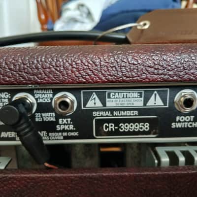 Fender '65 Deluxe Reverb Reissue "Bordeaux Blues" FSR Limited Edition 22-Watt 1x12" Guitar Combo 2021- Wine Red image 6