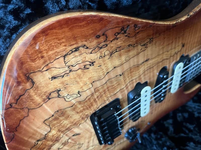 Suhr Modern Spalt Maple Brown Burst: Black Limba Body image 1