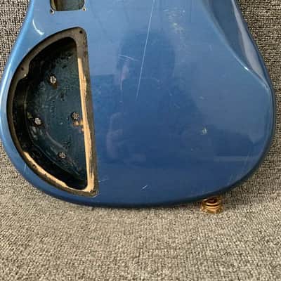 Metallic Blue Basswood 4 String Bass DIY Project Body image 9