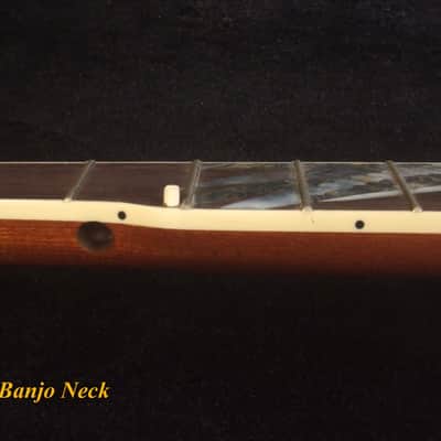 Handcrafted 5 String Banjo Neck, Solid Mahogany MOP & Abalone Eagle Inlay, Heel Carved, Bruce Wei BN-2026 image 8
