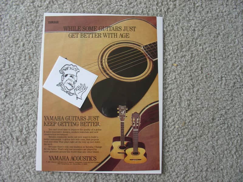 Yamaha Vintage Advertisement for Yamaha acoustic Guitars 1990's image 1