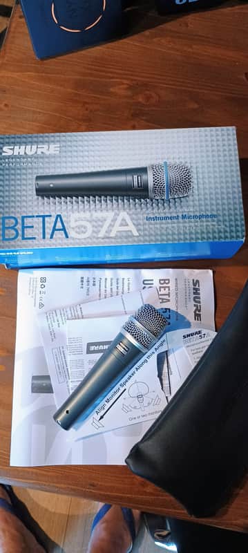 Shure BETA 57A Supercardioid Dynamic Instrument Microphone 1989 - Present - Blue image 1