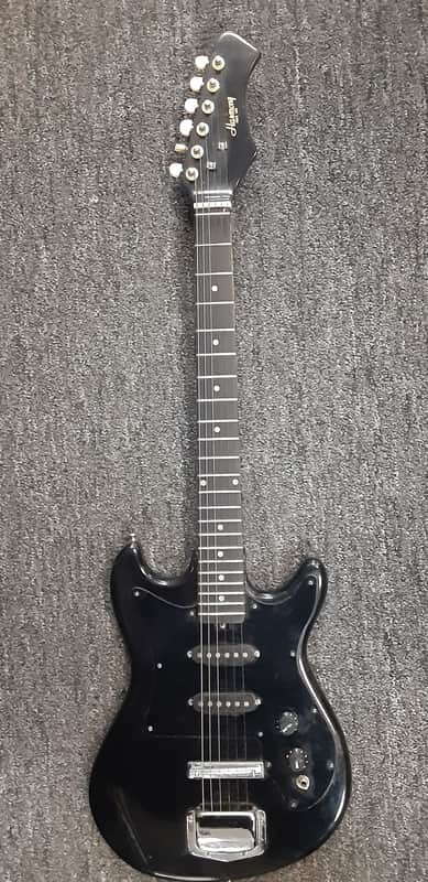 Harmony Strat  Black Electric Guitar image 1