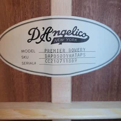 D'angelico Bowery Dreadnought Acoustic/Electric Guitar Antique Natural Finish Great Player & Sound Free Gator Gigbag Dealer Blowout image 9