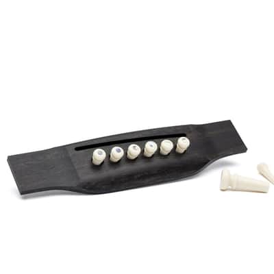 Martin Pearl Inlaid Bridge & Endpins in White image 2