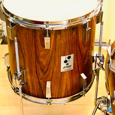 Sonor Phonic silver badge Rosewood Inside Out Drum Set 20" 12" & 14" image 8