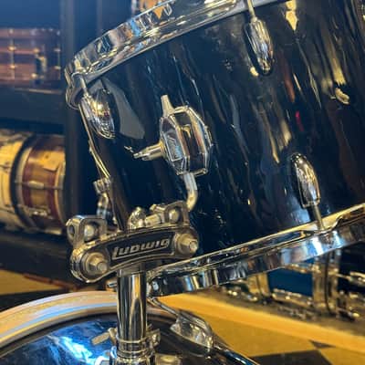 VINTAGE 1960's Gretsch Round Badge Rewrap in Black Nitron - 14x22, 9x13, 16x16 image 10