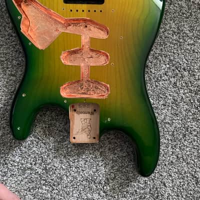 Warmoth Guitar Body Dragonburst Strat Style image 1