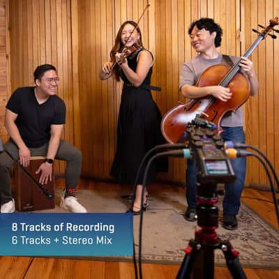 Zoom H6studio 8-Track 32-Bit Float Handy Recorder Bundle with APH-6st Accessory Pack with Hairy Windscreen, Padded Shell Case, AC Adapter, & USB C-Cable (H6s + APH6st Accessory Pack) image 8