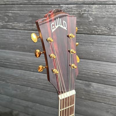 Guild F-250E Deluxe Blonde 6 String Acoustic Electric Guitar - Natural image 8