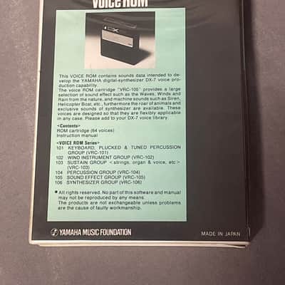 Yamaha vrc-105 sound effect group DX7 Data ROM Cartridge dx5 dx1 image 2