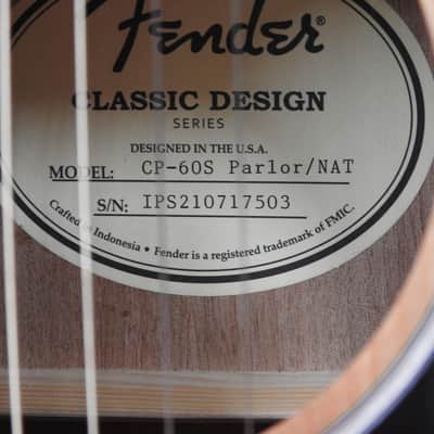 Fender CP-60S Parlor size Natural image 3