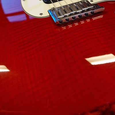 Fender Custom Shop Deluxe Stratocaster Candy Apple Red HSS AAA Flame USA image 16