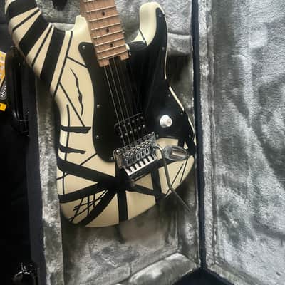 EVH Striped Series Electric Guitar 2013 - White with Black Stripes**ERUPTION!** image 20