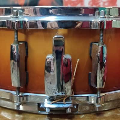 14x5.5 Pearl Masterworks snare in Root beer fade image 4