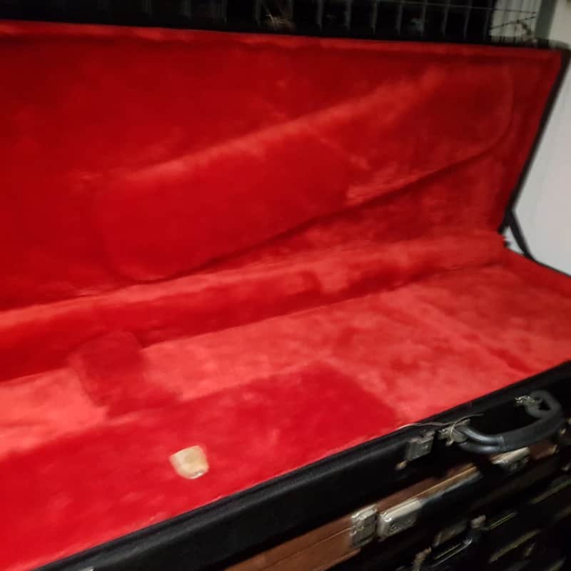 80's SOFT HAIR GUITAR CASE - fits Strat or TELE - RED image 1