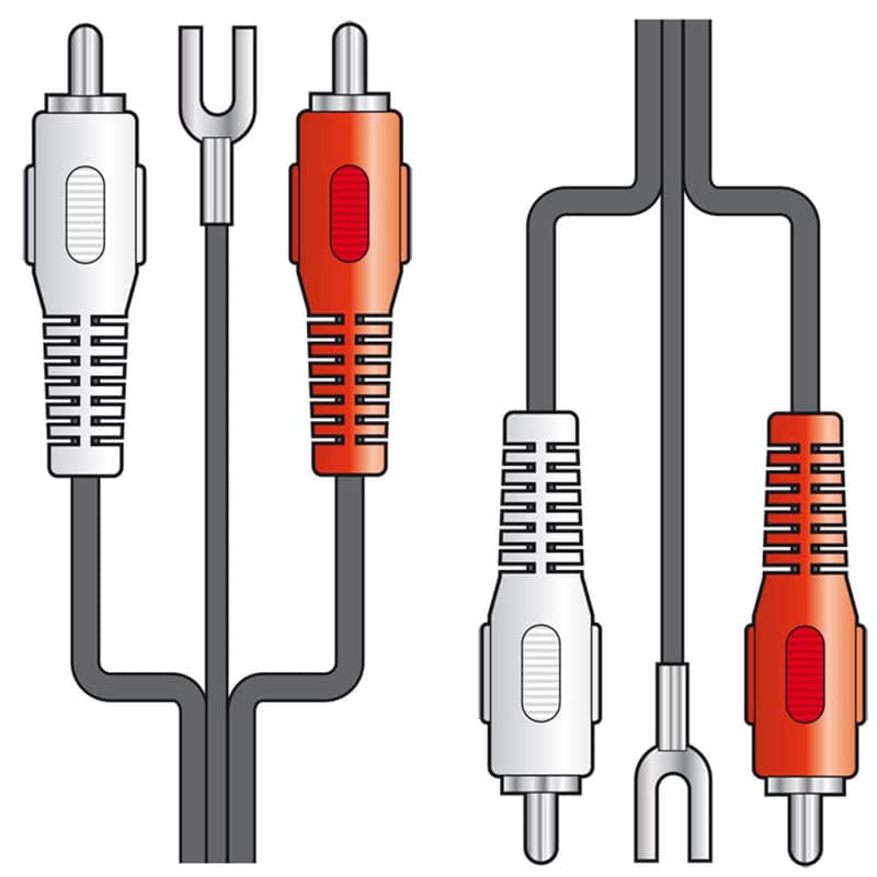Avlink 2RCA plugs to 2RCA plugs with ground wire 1.2m image 1