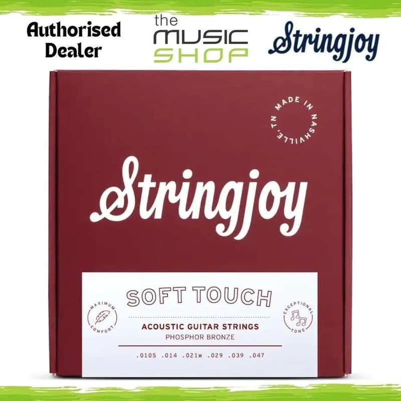Stringjoy 10.5-47 Soft Touch Naturals PB Acoustic Guitar Strings - SJ-NB10547SF image 1