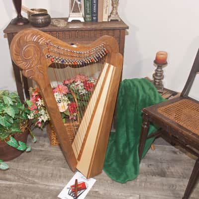 Roosebeck Parisian 22 String Harp Walnut Chelby Levers Lever Harp image 4