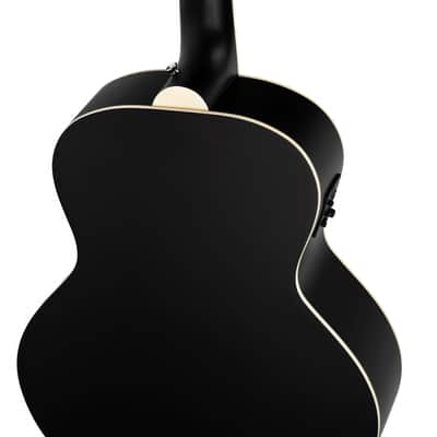 Ortega D7E-SBK-4 Deep Series 7 Spruce Top Mahogany Neck Medium Scale 4-String Acoustic-Electric Bass Guitar image 9