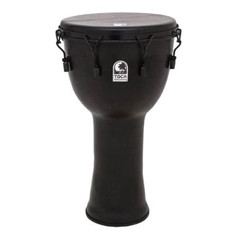Toca Freestyle Mechanically Tuned Djembe 14" Black Mamba w/Bag image 1