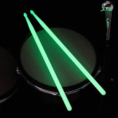 3Pair of 5A Nylon Drumsticks Stick for Drum Set Luminous Light Up Drumsticks, Glow in The Dark Night light Drum Sticks for Adults Kids Professional Puple/Green/Blue Fluorescence image 7