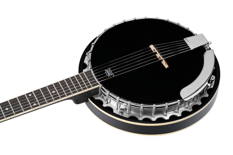 Ortega OBJ350/6-SBK Raven Series Mahogany Neck 6-String Resonator