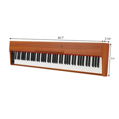 88-Key Semi-Weighted Digital Piano Keyboard | Wooden Cabinet, Bluetooth MIDI, Triple Pedals, Recording – Walnut Finish image 2