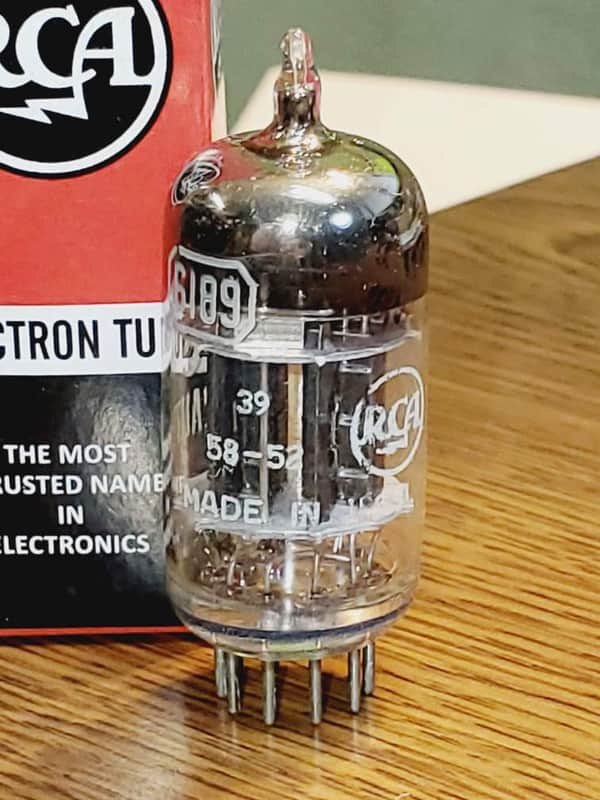 JRC 6189/12AU7WA RCA Black Plate/3 mica MaxiPreamp2/TV-7 tested (1) tube lot image 1