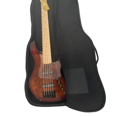 Cort GBFUSION5ABB GB-Fusion 5 Solid Alder Body Spalted Maple Top Hard Maple C Shape Neck 5-String Electric Bass Guitar w/Gig Bag image 8
