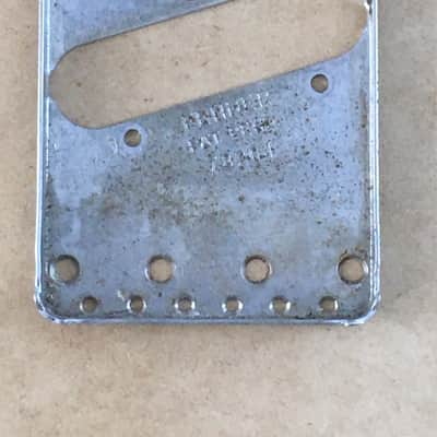 Lefty Fender American Vintage 1962 Reissue Serial Tele Bridge Plate USA Relic image 1