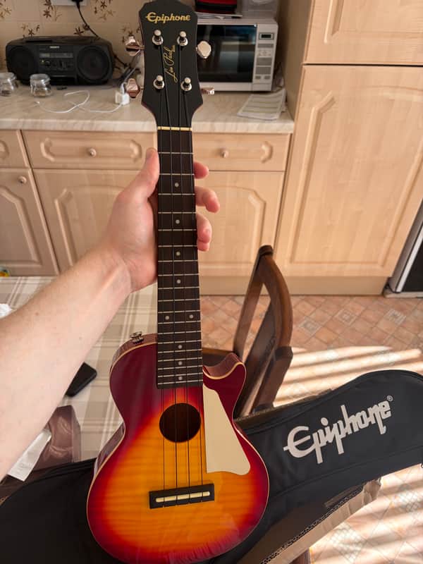 Epiphone Les Paul Ukulele with Electronics 2010s - Vintage Sunburst image 1