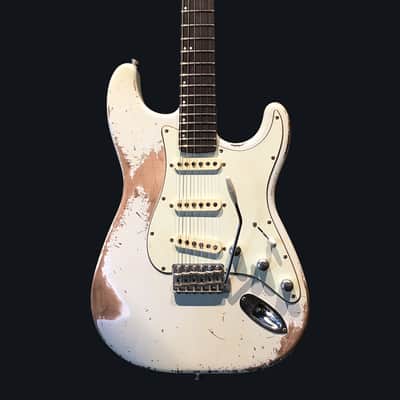 Made to Order - FRANCHIN Mercury guitar Relic Aged 100% Nitro Lacquer (Sunburst/ Black/ White/ Blue/ Green/ Yellow/ Red/ Pink/ Burgundy/ Purple/ Gold/ Silver, etc.) Stratocaster-Strat-S-Style Made in Italy image 1