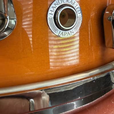 Single Owner Since 2005 | Yamaha Maple Custom Absolute Nouveau (MIJ) w/ Matching H&B Enduro Case | 14x4 Snare | Honey Yellow image 3