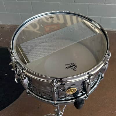 Gretsch USA Custom 6.5x14" Hammered Chrome Over Brass Snare Drum image 6