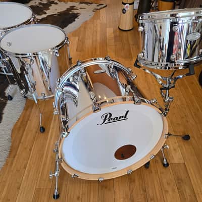 Drum Kits - Pearl Reference One Music City Custom 16x22 8x12 14x16 16x18 (Mirror Chrome) image 1
